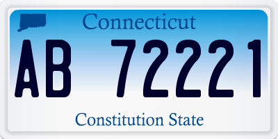 CT license plate AB72221