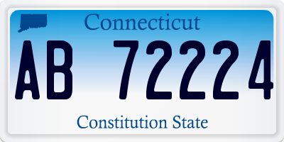 CT license plate AB72224