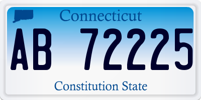 CT license plate AB72225