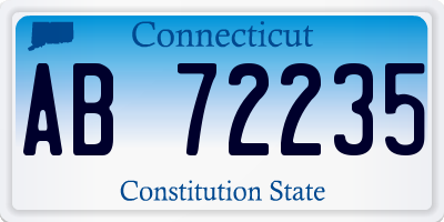 CT license plate AB72235