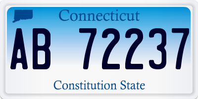 CT license plate AB72237