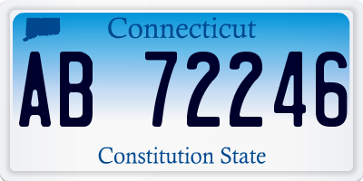 CT license plate AB72246