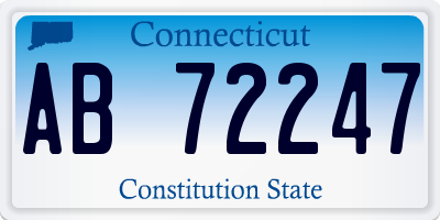 CT license plate AB72247