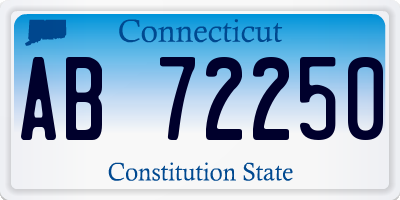 CT license plate AB72250