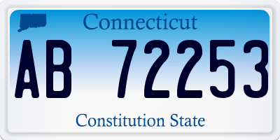 CT license plate AB72253