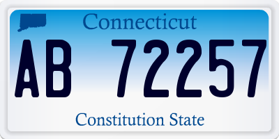 CT license plate AB72257