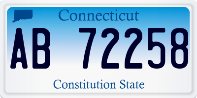 CT license plate AB72258