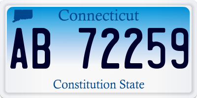 CT license plate AB72259