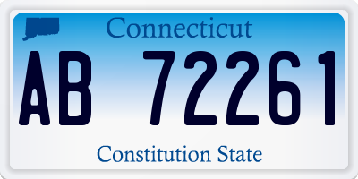 CT license plate AB72261