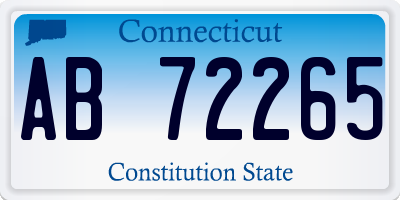 CT license plate AB72265