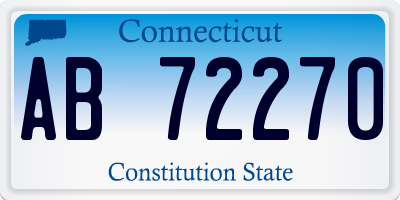 CT license plate AB72270