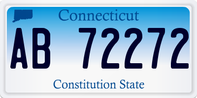 CT license plate AB72272