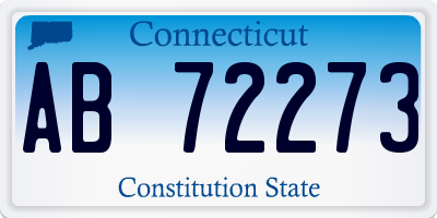 CT license plate AB72273