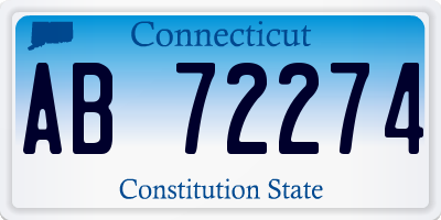 CT license plate AB72274