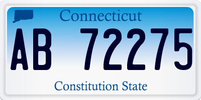 CT license plate AB72275