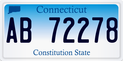 CT license plate AB72278