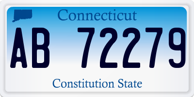 CT license plate AB72279