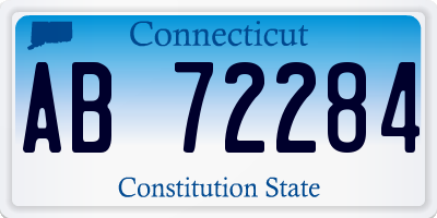 CT license plate AB72284