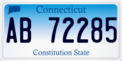 CT license plate AB72285