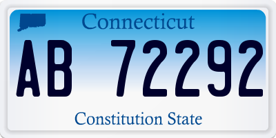 CT license plate AB72292