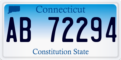 CT license plate AB72294