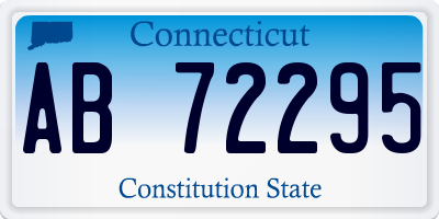 CT license plate AB72295