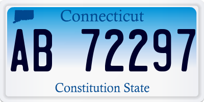 CT license plate AB72297