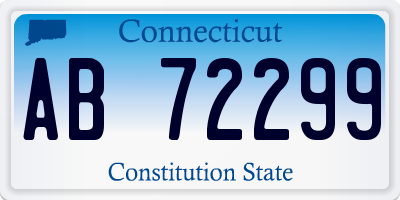 CT license plate AB72299