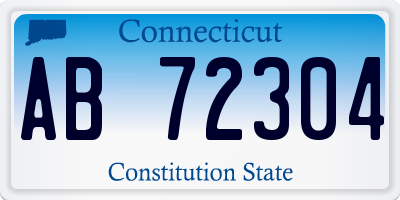 CT license plate AB72304