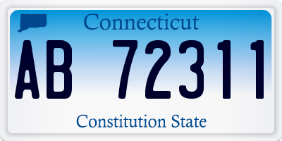 CT license plate AB72311