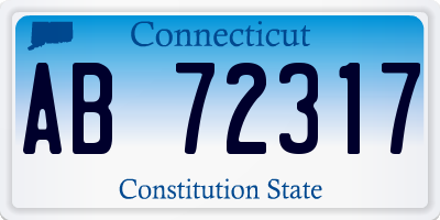 CT license plate AB72317