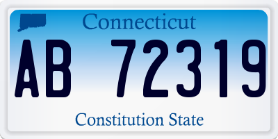 CT license plate AB72319