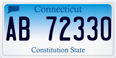 CT license plate AB72330