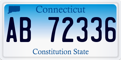 CT license plate AB72336