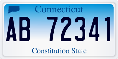 CT license plate AB72341