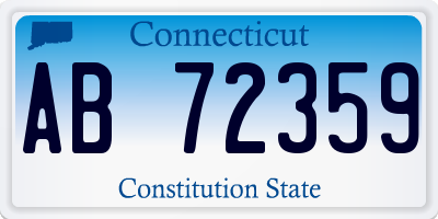 CT license plate AB72359