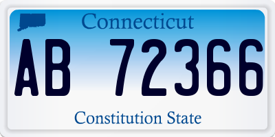 CT license plate AB72366