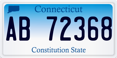 CT license plate AB72368