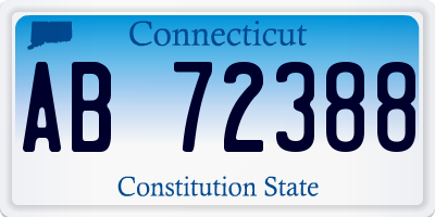 CT license plate AB72388