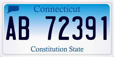 CT license plate AB72391