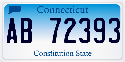 CT license plate AB72393