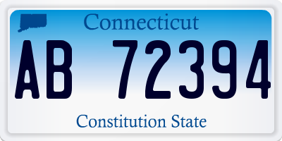 CT license plate AB72394