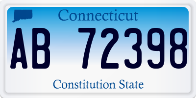 CT license plate AB72398