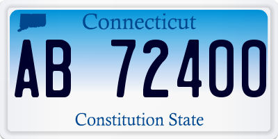 CT license plate AB72400