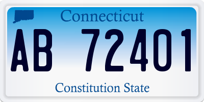 CT license plate AB72401