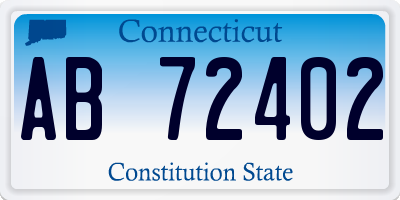 CT license plate AB72402