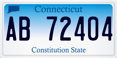 CT license plate AB72404