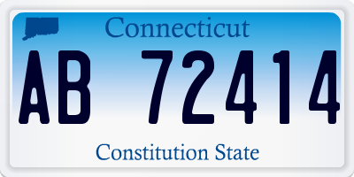 CT license plate AB72414