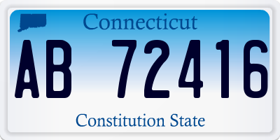 CT license plate AB72416