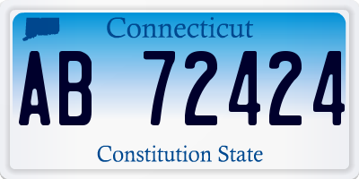 CT license plate AB72424